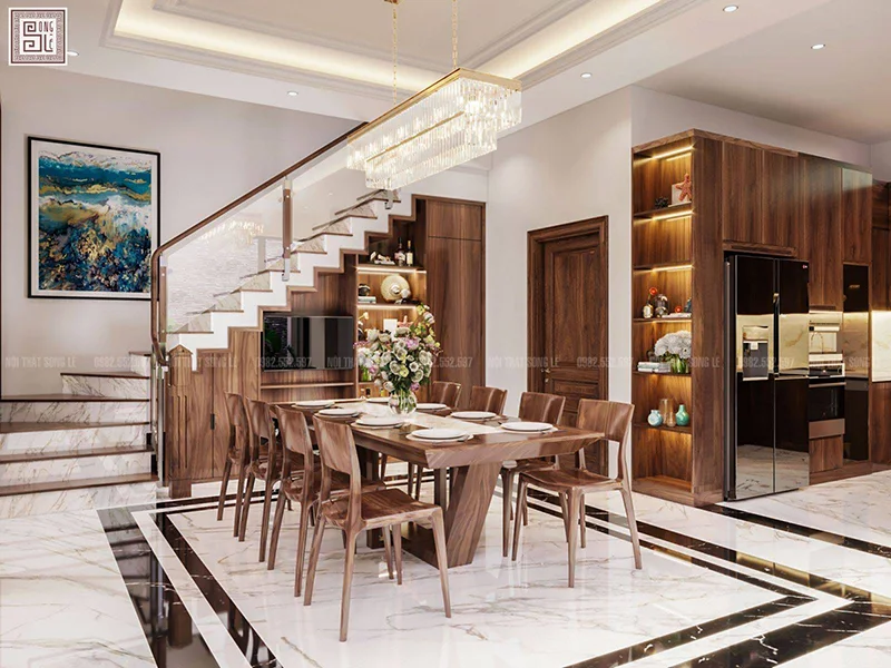 Sử dụng các tấm lót bát đĩa để hạn chế tiếp xúc đồ vật cứng trên bề mặt bàn ăn