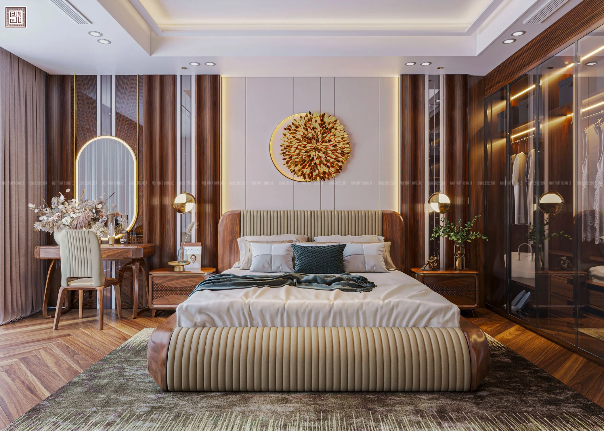 Nội thất chung cư gỗ tự nhiên