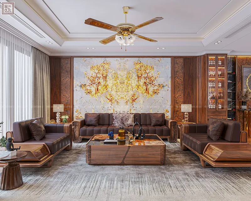 Thiết kế phòng khách nội thất sang trọng